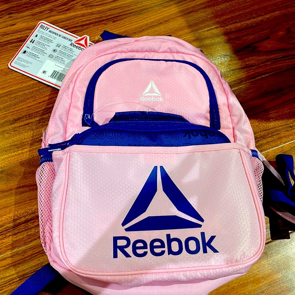Reebok Unisex Riley Backpack with Lunch Box - Sweet Pink